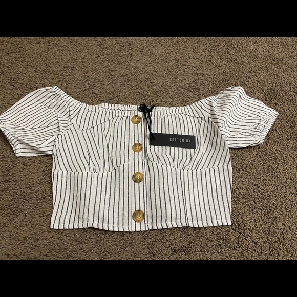 Cotton on off shoulder crop top - Picture 1 of 1